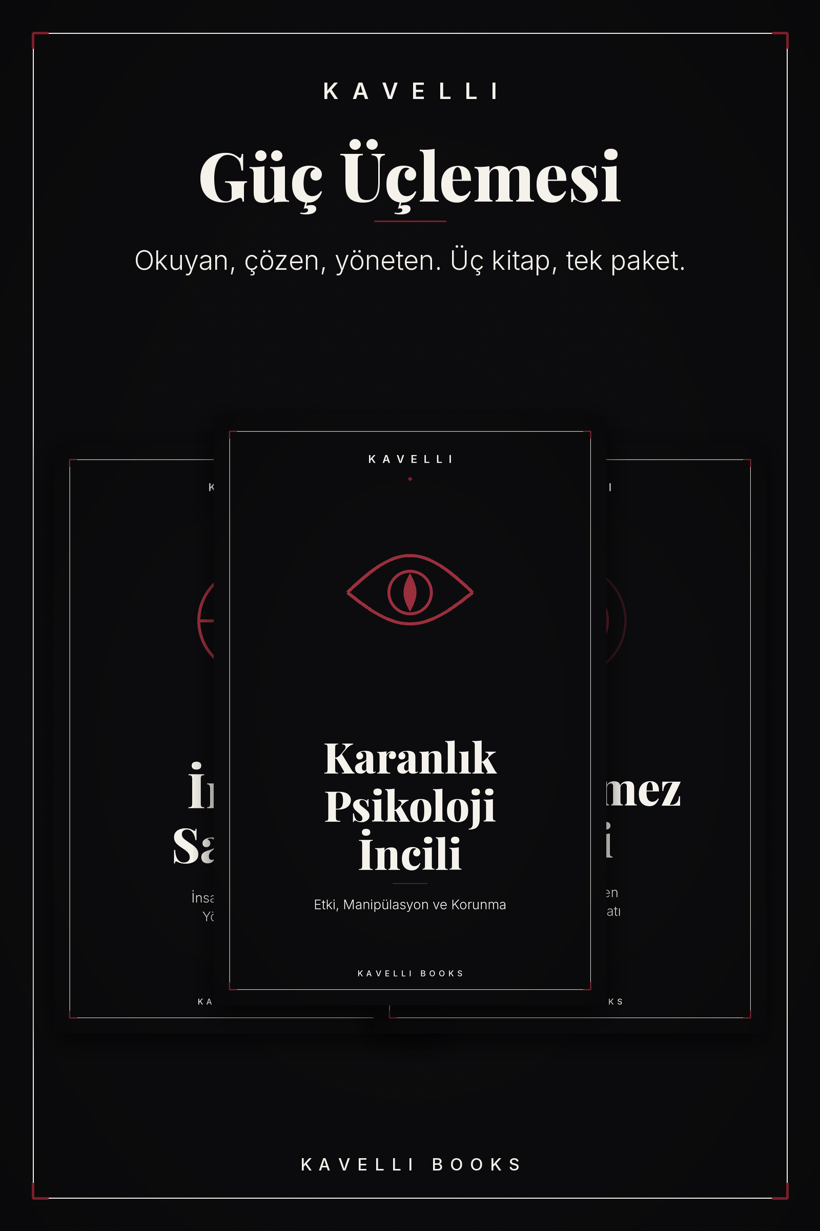 Güç Üçlemesi 3 kitaplık set kapağı | Kavelli Books
